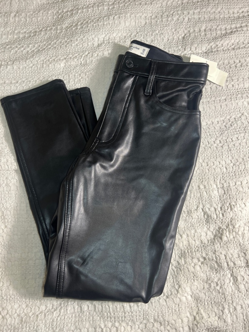 Abercrombie & Fitch Black Faux Leather Skinny pants size 25